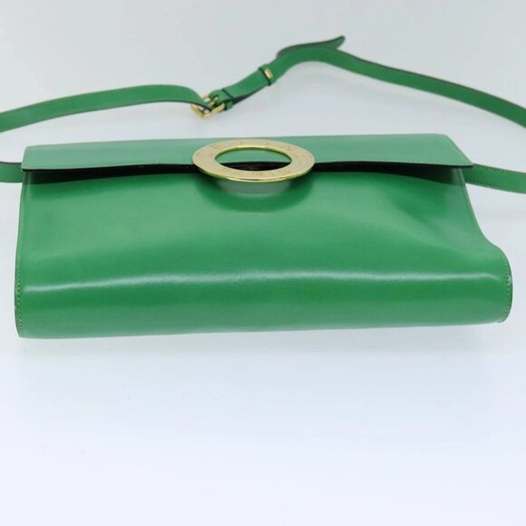 CELINE Shoulder Bag Leather Green Auth 75227AV - Picture 6 of 15